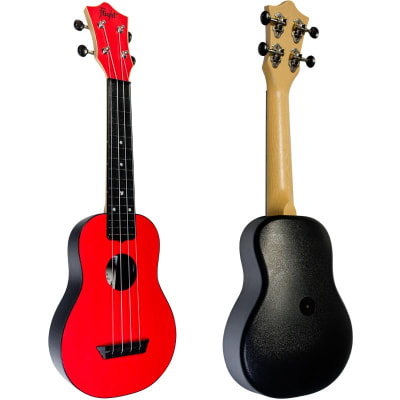 Ukelele Soprano Rojo + Funda Travel Flight TUS35RD