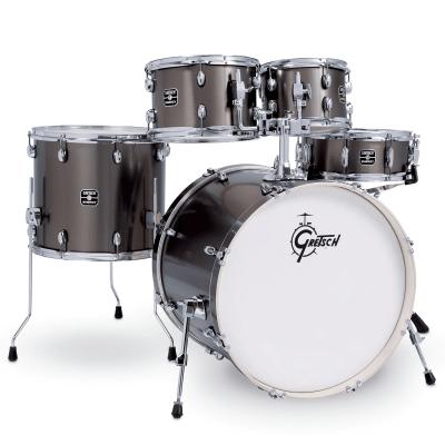 SHELLPACK + HARDWARE ENERGY 10,12,16,22 + 14 X 5,5 GREY STEEL GE4E825GS GRETSCH