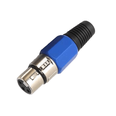 Conector XLR Hembra Azul