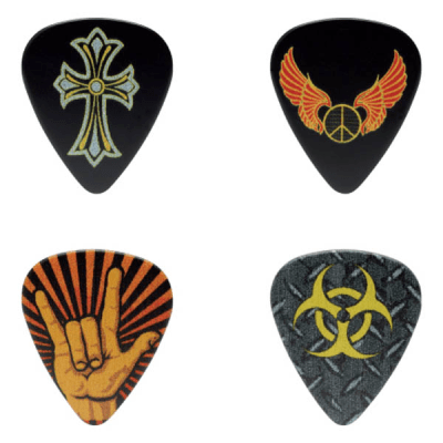 PACK 4 UÑETAS HEAVY METAL COOL PLECS MEDIUM HM351MD DANDREA