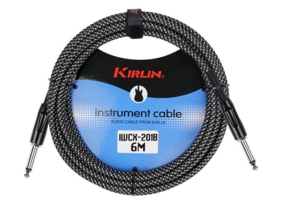 Cable de Instrumento 6 Mts. Woven Black IWCX-201B-6 Kirlin Cable de Instrumento 6 Mts. Woven Black IWCX-201B-6 Kirlin