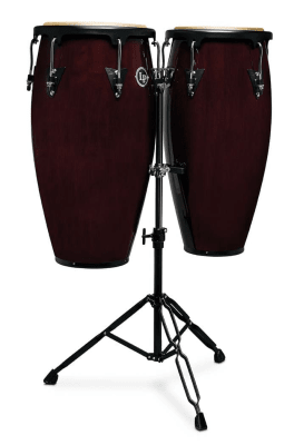 SET CONGAS ASPIRE DARK WOOD 11 Y 12 CON ATRIL LPA647-DW LP