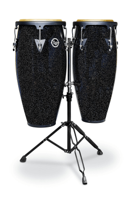 SET CONGAS SANTANA BLACK MAGIC ASPIRE 10 Y 11 CON ATRIL LPA646-BM LP