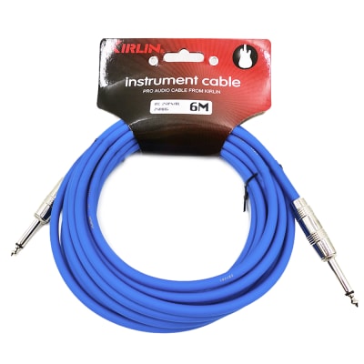 Cable de Instrumento 6 Mts. Azul Conectores Metálicos IPCV-241-6A Kirlin