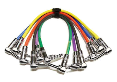 Set 6 Cables Patch Efecto Conectores Metálicos Colores Kirlin