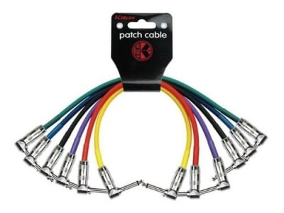Set 6 Cables Patch Efecto Conectores Metálicos Colores Kirlin
