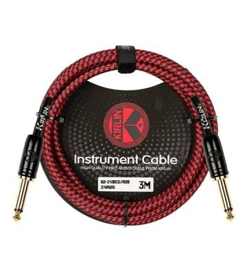 Cable de Instrumento 3 Mts. Woven Red IWCX-201B-3R Kirlin Cable de Instrumento 3 Mts. Woven Red IWCX-201B-3R Kirlin