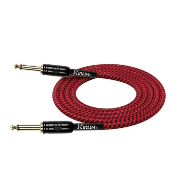 Cable de Instrumento 3 Mts. Woven Red IWCX-201B-3R Kirlin Cable de Instrumento 3 Mts. Woven Red IWCX-201B-3R Kirlin