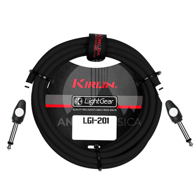 Cable para Instrumento 6 Mts. Recto Negro Kirlin Cable para Instrumento 6 Mts. Recto Negro Kirlin