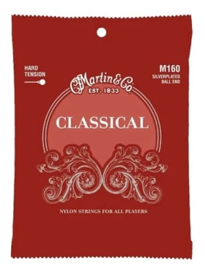 Cuerdas para Guitarra Clásica Alta Tensión Ball End M160 Martin