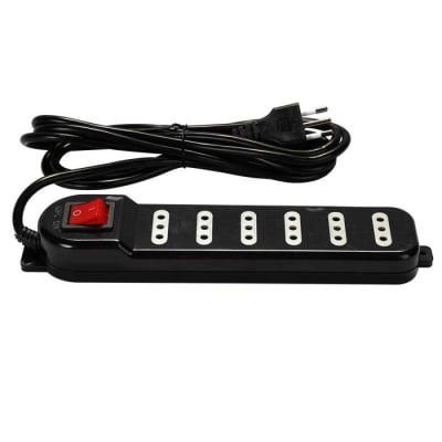 Alargador Zapatilla 6 Posiciones | 3 Mts. Negro