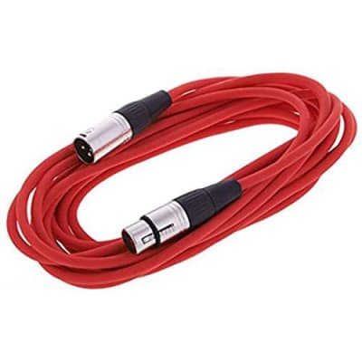 Cable de Micrófono Rojo 10 Mts