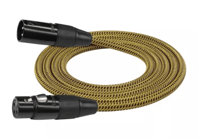 CABLE DE MICROFONO 3 MTS TELA AMARILLO KIRLIN