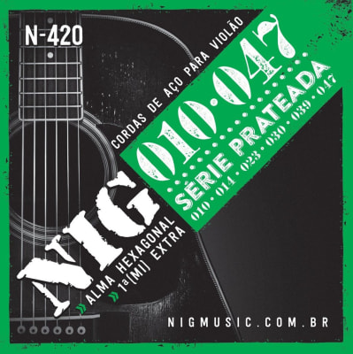 NIG Cuerdas Guitarras Folk N-420 10-47 Silver NIG Cuerdas Guitarras Folk N-420 10-47 Silver