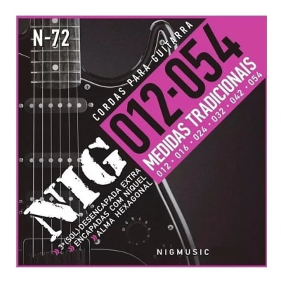 NIG Cuerdas para Guitarra Eléctrica N-72 12-54 Níquel