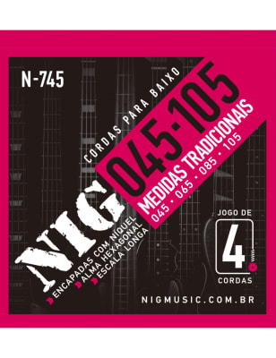 NIG Cuerdas Bajos Electricos N-745 45-105 Niquel