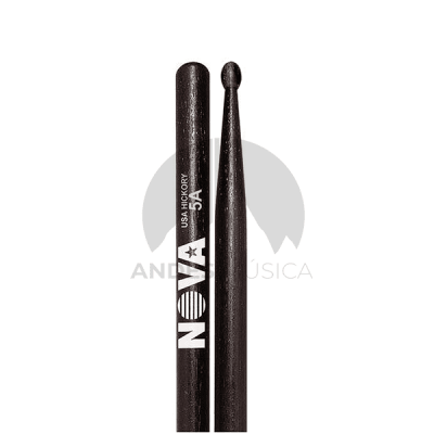 Baquetas 5A Punta Madera Negra NOVA Baquetas 5A Punta Madera Negra NOVA