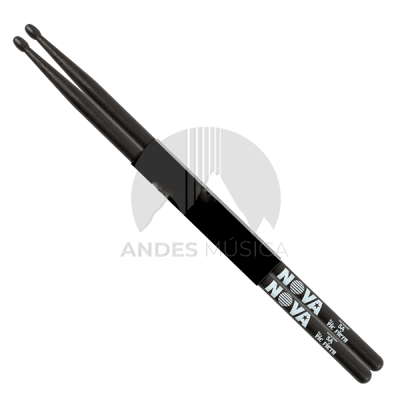 Baquetas 5A Punta Madera Negra NOVA Baquetas 5A Punta Madera Negra NOVA