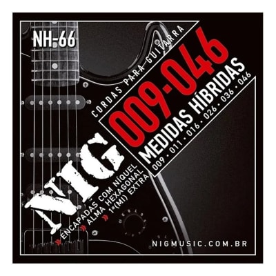 NIG Cuerdas Guitarras Eléctricas NH-66 9-46 Niquel NIG Cuerdas Guitarras Eléctricas NH-66 9-46 Niquel