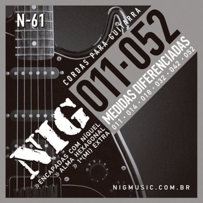 Cuerdas para Guitarra Electrica 11-52 Niquel NIG N-61 Cuerdas para Guitarra Electrica 11-52 Niquel NIG N-61