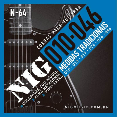 Cuerdas para Guitarra Electrica NIG N-64 10-46 Niquel