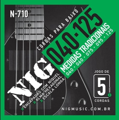 Set 5 Cuerdas para Bajo Electrico 40-125 NIG N-710 Niquel