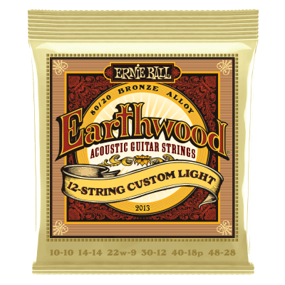 CUERDAS PARA GUITARRA ACUSTICA DE 12 CUERDAS 10-48 BRONCE CUSTOM LIGHT 2013 ERNIE BALL