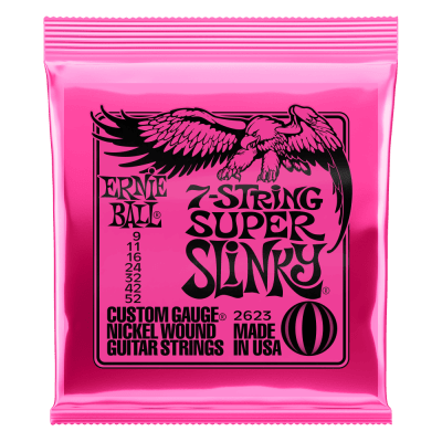 Set 7 Cuerdas para Guitarra Eléctrica Super Slinky 0.9 - 52 2623 Ernie Ball