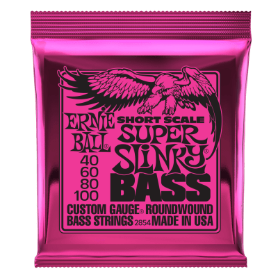 CUERDAS PARA BAJO ELECTRICO 40-100 NIQUEL SHORT SCALE SUPER SLINKY 2854 ERNIE BALL