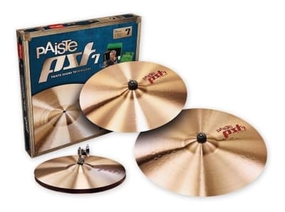 Pack Platillos Medium Universal Hi-Hat 14 + Crash 16 + Ride 20 Paiste PST7
