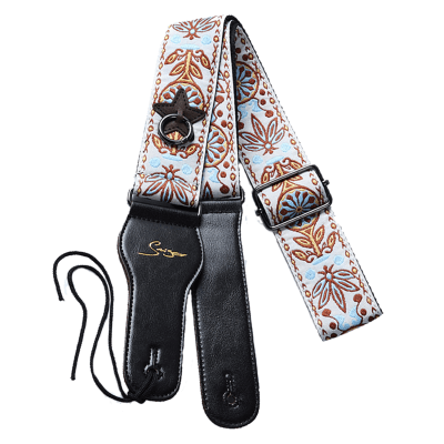 Correa para Guitara / Bajo Étnica Blanca