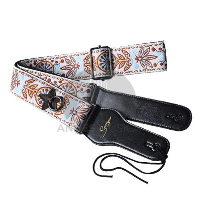 Correa para Guitara / Bajo Étnica Blanca Correa para Guitara / Bajo Étnica Blanca