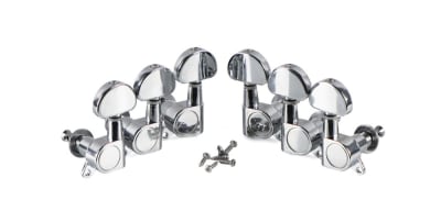 Set Clavijero Metálico Sellado Ovalado Guitarra Acústica B06