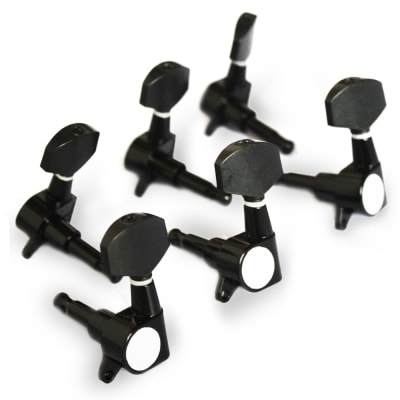 Set Clavijero Metálico Sellado Rectangular Guitarra Acústica B09