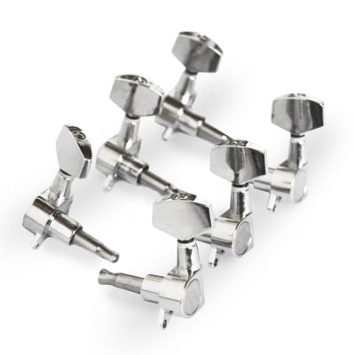 Set Clavijero Metálico Sellado Rectangular Guitarra Acústica B09