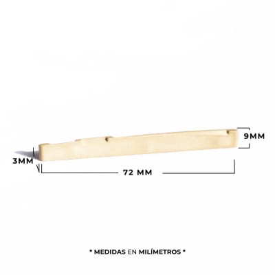 Puente del Cuerpo para Guitarra Acustica POM Cuerdas Metalicas