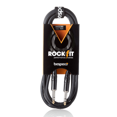 CABLE PLUG TRS STEREO SERIE ROCKIT 3 MT RKSS300 BESPECO