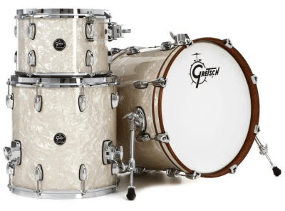 SHELLPACK 3 PCS RENOWN MAPLE 18,12,14 + HOLDER VINTAGE PEARL RN2-J483-VP GRETSCH