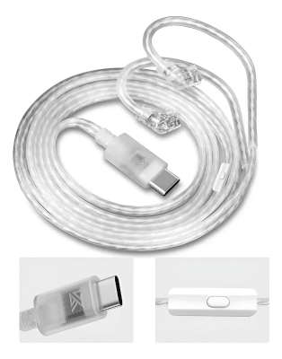 REPUESTO CABLE AUDIFONO CON MIC A USB-C KZ