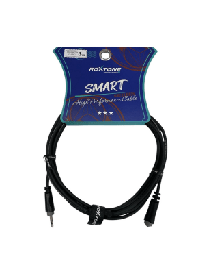 CABLE EXTENSION AUDIFONO 3 MTS MINI PLUG HEMBRA A MINI PLUG MACHO STEREO SMART ROXTONE
