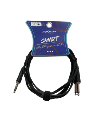 CABLE Y 2 MONO 6.3 MM A PLUG 6.3 TRS STEREO 3 MTS SMART ROXTONE