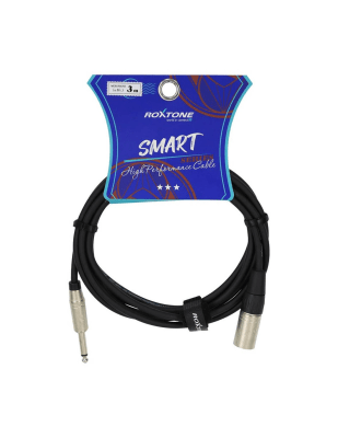 CABLE XLR MACHO - TRS 6.3 MM 3 MTS SMART ROXTONE