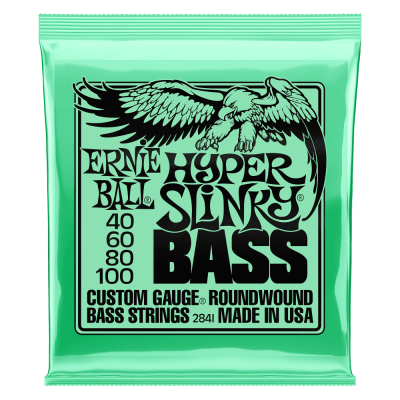 CUERDAS PARA BAJO ELECTRICO 40-100 HYPER SLINKY NICKEL WOUND 2841 ERNIE BALL