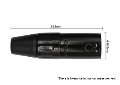 Conector Black Micrófono Macho Blister 2U Kirlin X-3215