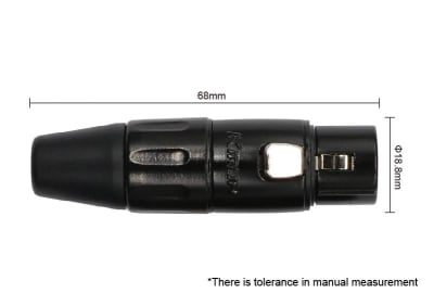Conector Micrófono Black Hembra Blister 2U Kirlin X-3216