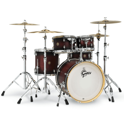SHELLPACK 5 PCS CATALINA MAPLE 10,12,14,20 + 14 X 5,5 SATIN DEEP CHERRY BURST CM1-E605-SDCB GRETSCH