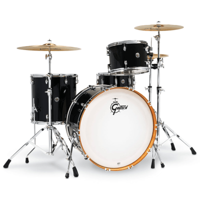 SHELLPACK 4 PCS CATALINA CLUB ROCK 13,16,24 + 14 X 6,5 PIANO BLACK CT1-R444C-PB GRETSCH