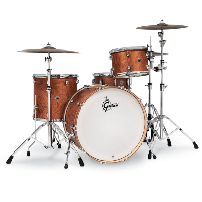 SHELLPACK 4 PCS CATALINA CLUB ROCK 13,16,24 + 14 X 6,5 SATIN WALNUT GLAZE CT1-R444C-SWG GRETSCH