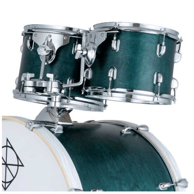 BATERIA SPARK BIRCH SHELLPACK 5 PIEZAS SEE THROUGH GREEN LACQUER 10,12,16,22,14x6,5 PODSPB522STG DIXON