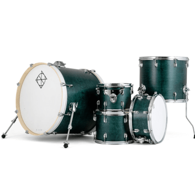 BATERIA SPARK BIRCH SHELLPACK 5 PIEZAS SEE THROUGH GREEN LACQUER 10,12,16,22,14x6,5 PODSPB522STG DIXON